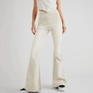 NWT - Free People Cross Waist Flare Pants - Size 27